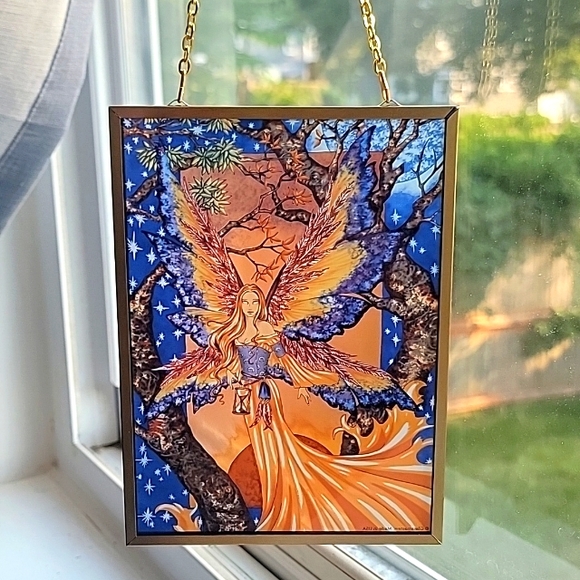 Glassmasters Amy Brown Art Stained Glass, Tempest Fugit - Picture 2 of 6